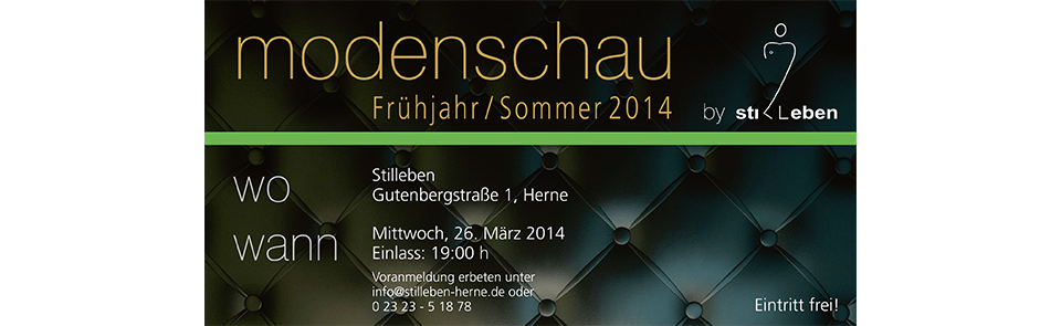 Stilleben Modenschau 2014